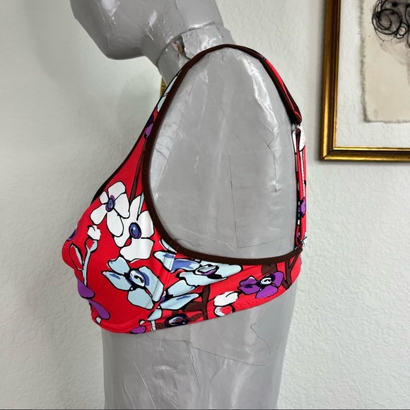 Huit France Floral Neon Bikini Top - Picture 2 of 6
